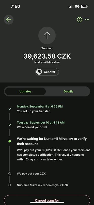 mi account: Услуга: международные переводы через Wise (ex TransferWise) Описание — 4