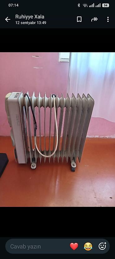 kondisioner 20 kv: Yağlı radiator (elektrikli) – 11 seksiyalı, təkərli model. - Güc — 1