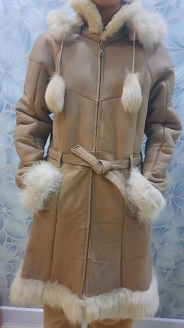 Дубленки: Дубленка, Классическая модель, Турция, По колено, С капюшоном, S — 1