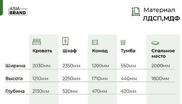 Спальные гарнитуры: Спальный гарнитур, Новый, Двухъярусная кровать, Комод, В рассрочку, МДФ, Бесплатная доставка, цвет - Белый — 4