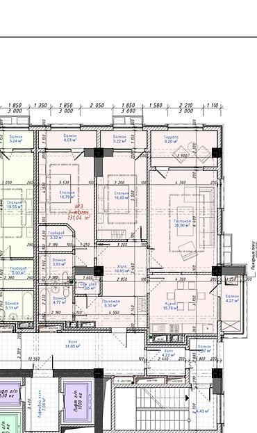 Продажа квартир: 3 комнаты, 130 м², Асанбай мкр Элитка, 2 этаж, ПСО (под самоотделку) — 2
