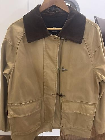 Kişi geyimləri: MNG jaket - Rəng: qum-bej gövdə, tünd qəhvəyi manjetli — 1
