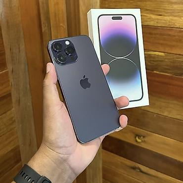 IPhone 14 Pro Max, Б/у, 256 ГБ, Deep Purple, Защитное стекло, 100 %