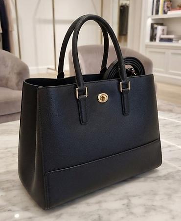 Elegantna crna ženska torba – tote/satchel stil - Materijal