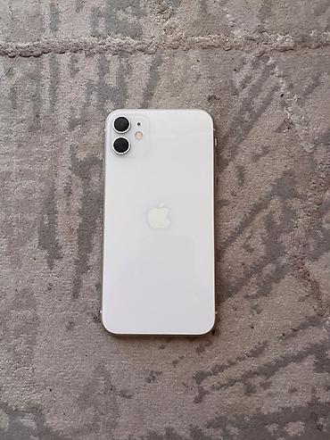 Apple iPhone: IPhone 11, Б/у, 128 ГБ, Белый, Кабель, 73 % — 1