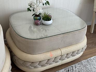 sultan kunc divan: Künc divan dəsti – bej rəng - L‑şəkilli, bazalı geniş oturacaqlı — 2