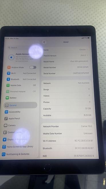 ipadlar: Apple iPad (8-ci nəsil) – Wi‑Fi + Cellular - Model: MYMH2KN/A - Rəng — 3
