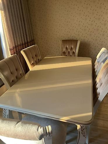 Qonaq otağı üçün, İşlənmiş, Açılan, 6 stul
