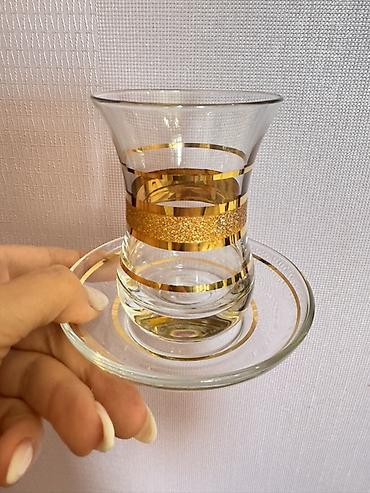 Çay dəsti, rəng - Qızılı, Şüşə, 6 nəfərlik lalafo.az -da Çay dəsti, rəng - Qızılı, Şüşə, 6 nəfərlik