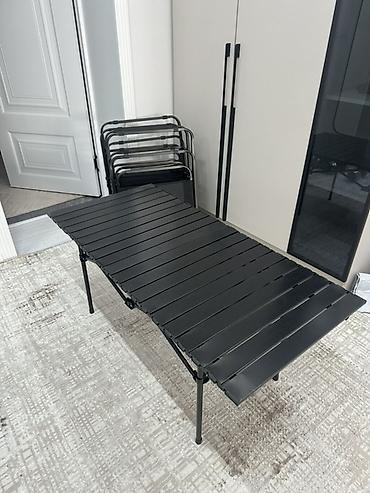 camp: Складной алюминиевый стол, цвет черный. - Столешница из продольных — 2