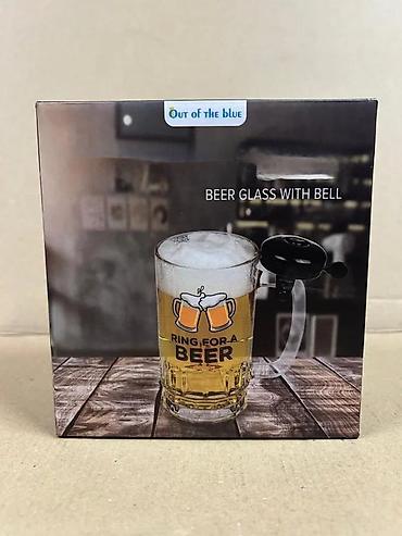 Čaše: Kriger krigla za pivo sa zvonom – 0,5 l - Staklena krigla zapremine — 6