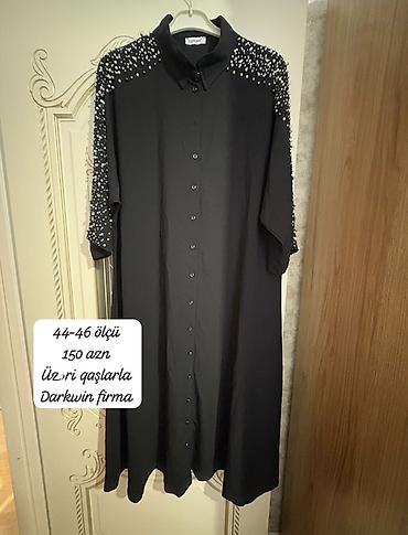 kofta qadin: - Darkwin firma: qara, düyməli, kofta/kimono tipli uzun tunik. Yuxarı — 1