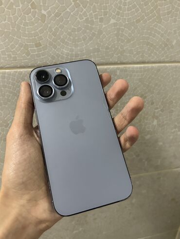 Apple iPhone: IPhone 13 Pro, 128 GB, Blue Titanium, Zəmanət, Barmaq izi, Simsiz şarj