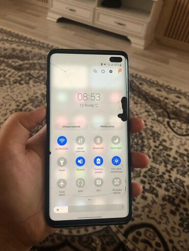 Samsung: Samsung Galaxy S10 Plus, 128 GB, rəng - Ağ, Zəmanət, Barmaq izi, Simsiz şarj