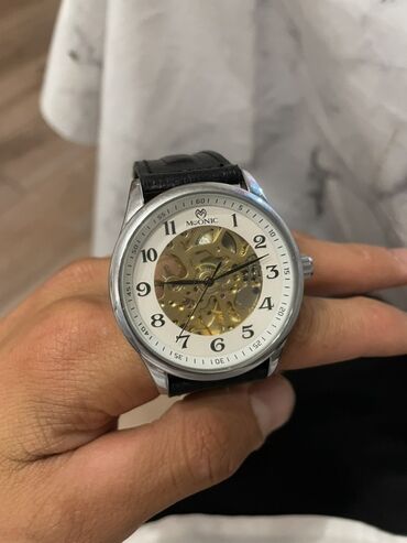 Классические часы: Механические наручные часы MOONIC с открытым механизмом (skeletone)