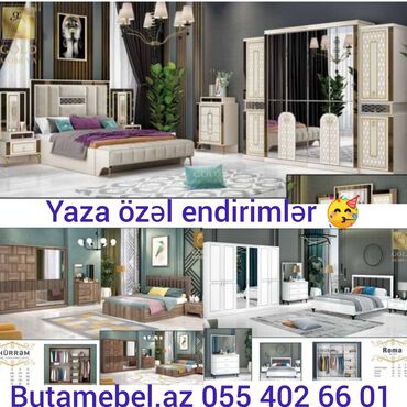 zs mebel: İkinəfərlik çarpayı, Dolab, Termo, 2 tumba, Türkiyə, Yeni