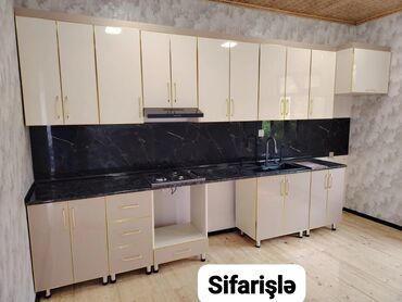 Sifarişlə mətbəx mebeli: Mətbəx mebeli – sifarişlə hazırlanır - Standart hündürlükdə — 5