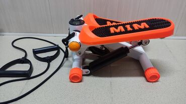 домашний велосипед тренажер: Мини-степпер MIM с эспандерами и счетчиком - Компактный