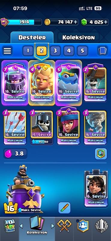 clash royale hesabı: Clash Royale hesabı – “Mirvalex” - Kral səviyyəsi: 16 (Maksimum) - — 2