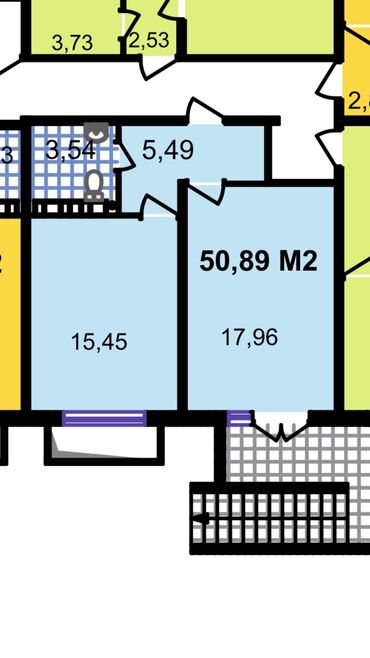 квартира берилет моторс: 1 бөлмө, 50 кв. м, 1 кабат, ПСО (өзү оңдоп түзөтүп бүтүү үчүн)