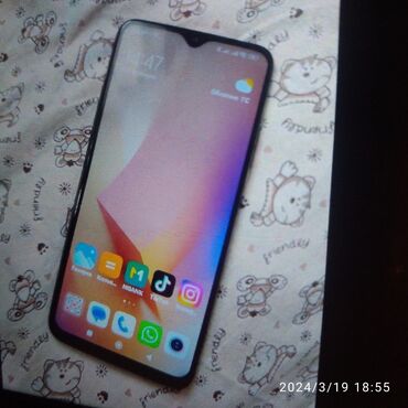 телефон кант: Xiaomi, Redmi 9T, Б/у, 128 ГБ, цвет - Черный, 2 SIM