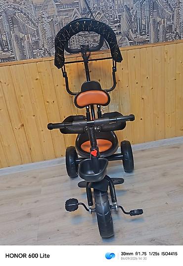 grand bicycle: Uşaq üçtəkərli velosipedi – Kiddiilo brendi - Rəng: qara gövdə — 2