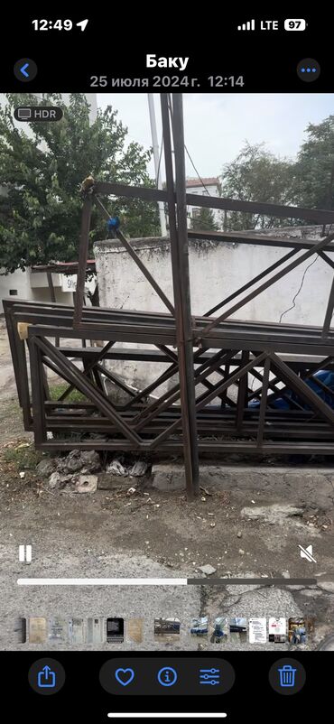 Digər metal məhsullar: Satilir metal konstruksiya. FERMA. 11 eded.3500 man.0503222200. Əlavə — 8