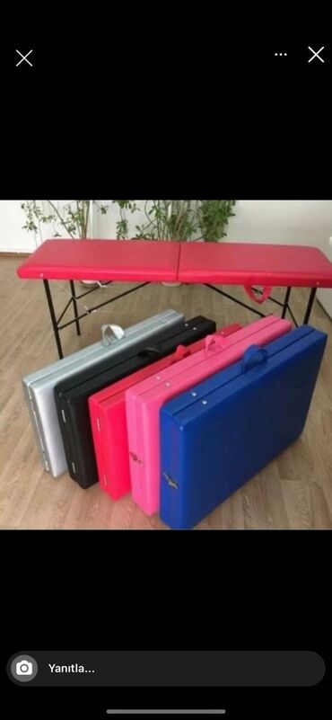 кушетка для массажа: Новый, Складной чемодан, цвет - Красный