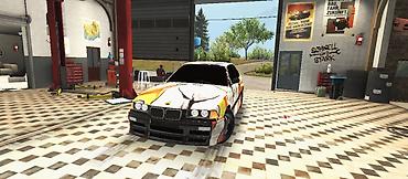 ikinci əl qapi: BMW E36 kupе üçün xüsusi dizaynlı vinil/airbrush bədən işi - Tam — 1