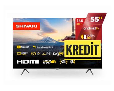 en ucuz televizorlar: Yeni Televizor Shivaki Led 55" 4K (3840x2160), Pulsuz çatdırılma