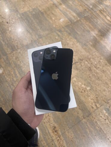 Apple iPhone: IPhone 13, 128 GB, Midnight, Zəmanət, Face ID, Sənədlərlə