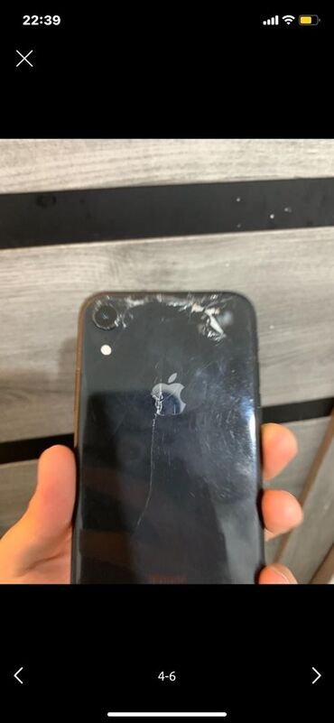 iphone x рассрочка: IPhone Xr, Колдонулган, 128 ГБ, Jet Black, Заряддоочу түзүлүш, Каптама, Кабель, 100 %