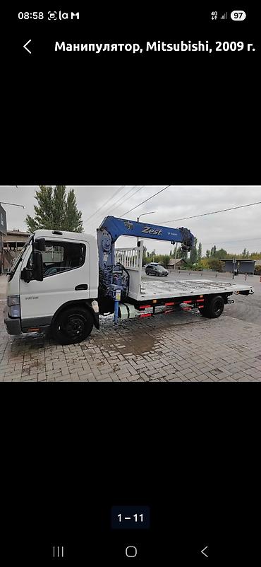 Манипулятор Mitsubishi, 2009 г. - Бортовой грузовик с установленной at lalafo.kg Манипулятор Mitsubishi, 2009 г. - Бортовой грузовик с установленной