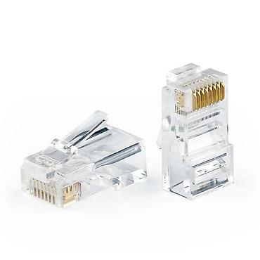 RJ45 şəbəkə konnektorları (8P8C) - Material: şəffaf, möhkəm PVC