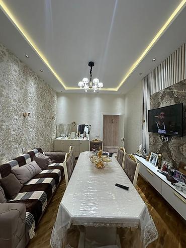 Mənzillər: Tam təmirli 2 otaqlı mənzil interyeri - Geniş qonaq otağı: LED xətli — 6