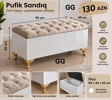 Pufik sandıq – zərif dizaynlı, çoxfunksiyalı istifadə üçün. - Ölçü lalafo.az -da Pufik sandıq – zərif dizaynlı, çoxfunksiyalı istifadə üçün. - Ölçü