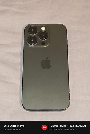 IPhone 14 Pro, Б/у, 256 ГБ, Black Titanium, Защитное стекло, Чехол, 81 %
