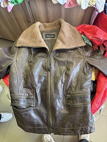термо спорт: Кожаная куртка Massimo Dutti, коричневая - Материал: натуральная — 3