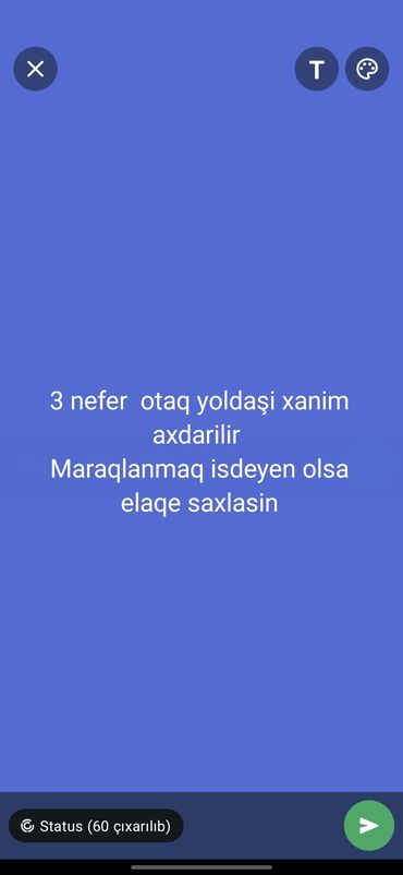 Mitsubishi: Xanım otaq yoldaşı axtarılır – 3 nəfər. Tələb olunur: - Yalnız