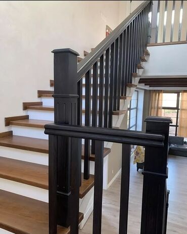 формы для садовых дорожек: Деревянная лестница Для дома, Форма лестницы: Много-маршевая, Стиль: Классический