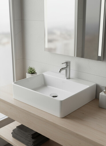 пьедесталом раковина с: Ванна үчүн раковина, Чарчы формасы, Материалы: Керамика