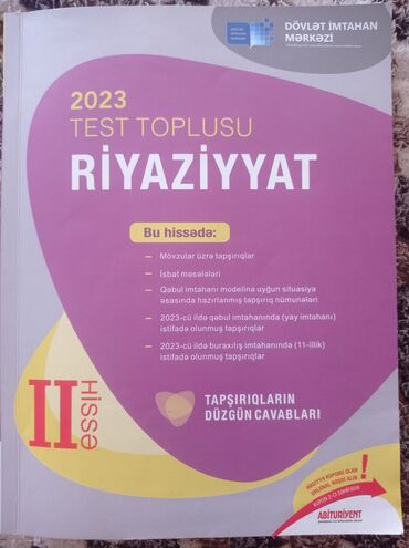 Testlər: Riyaziyyat Testlər 11-ci sinif, DİM, 2-ci hissə, 2023 il