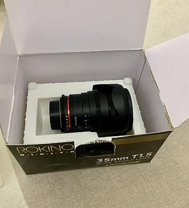 lens nikon: Rokinon (Samyang) 35mm T1.5 Cine lens Nikon üçündür. Yeni kimidir. Əla — 2