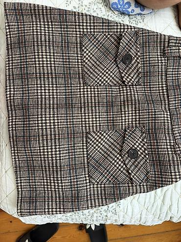 mini yubka: Qadın ətəyi – klassik kaşmir/plaid naxışlı - Model: A-kəsimli mini — 2