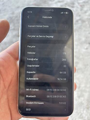 IPhone 11, 64 GB, Ağ, Face ID