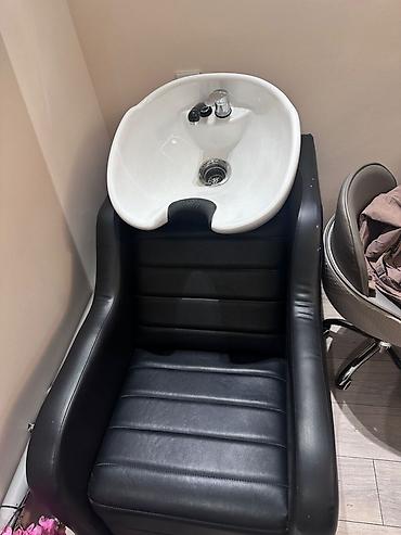 dus masaj: Salon üçün saç yuma stansiyası - Oturacaqla inteqrə olunmuş keramika — 2