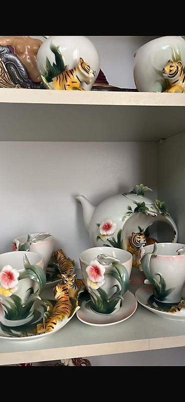 boyama seti: Çay dəsti, rəng - Ağ, Farfor, 4 nəfərlik — 1