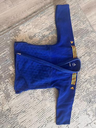 champ: Кимоно для дзюдо adidas Champion II, синее идеальное состояние — 1