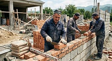 Birqadamizla. Hörgü və suvaq işləri.Hörgü suvaq.makler yigmasin