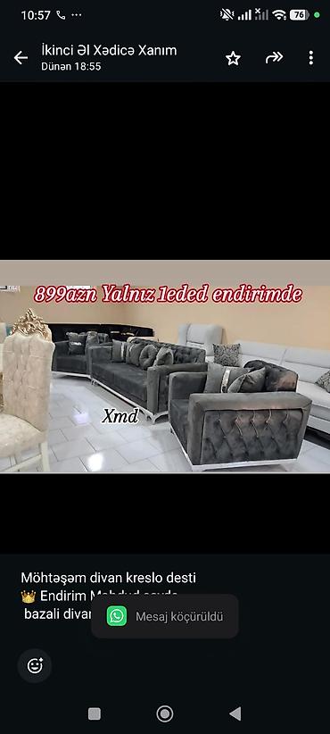 bursa home tekstil: Möhtəşəm divan kreslo desti 👑 Endirim Məhdud sayda bazali divan — 1